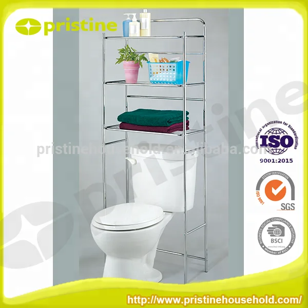 MIT DIY Housewares Shopee OEM eBay Wholesale Taiwan Household Storage Furniture Iron Bathroom Shelves Corner Toilet Storage
