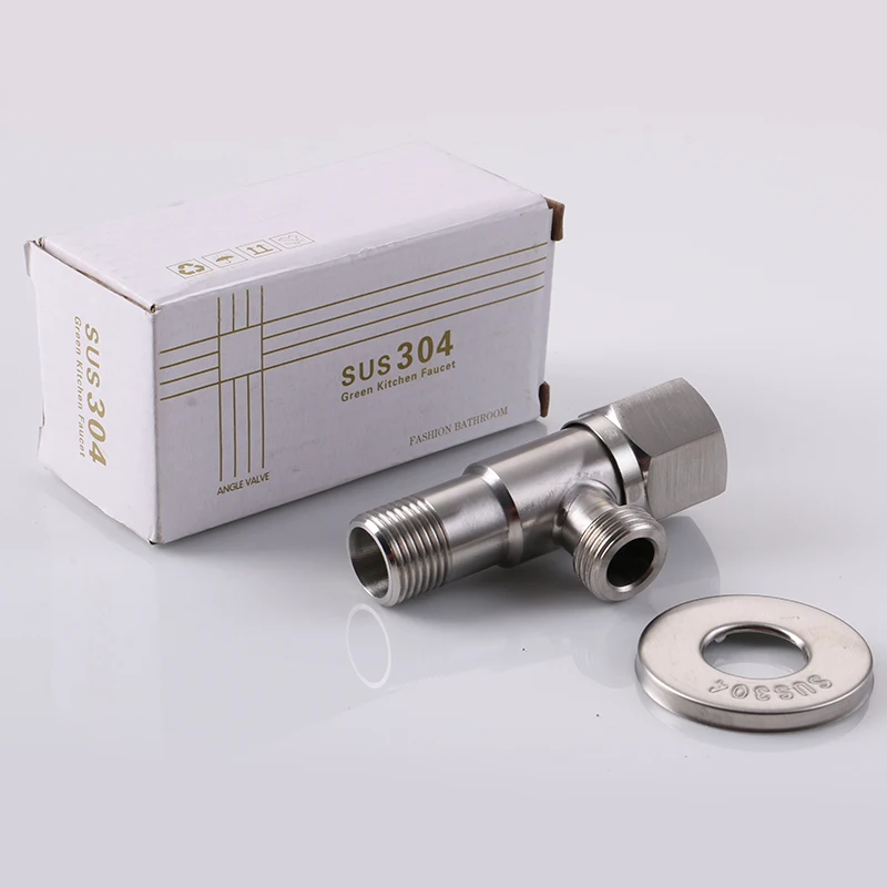 
green 304 stainless steel mixer angle valve Water switch 