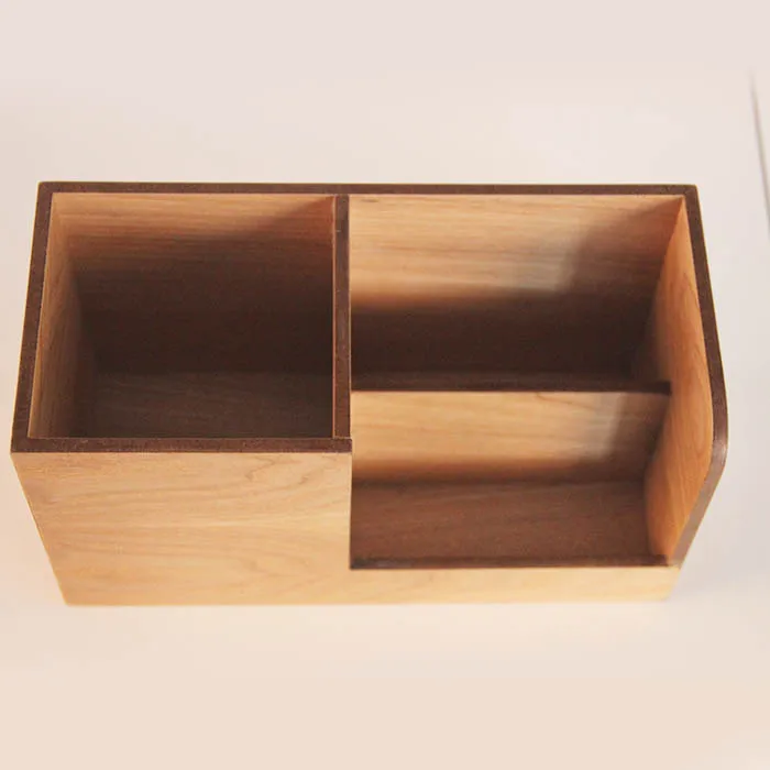 Fast delivery eco-friendly wooden storage desk organizer box