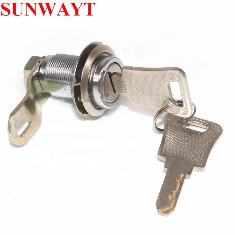 17MM keyed alike Tubular Blade Cam Door Latch Cabinet Lock with flat keys For Arcade Machine