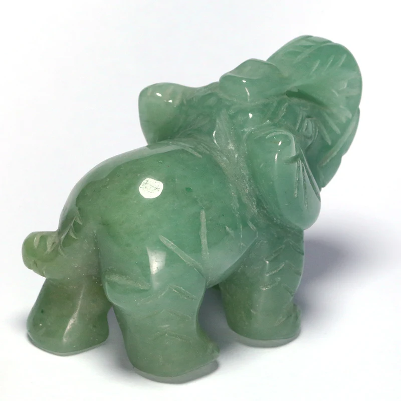 Wholesale quality green Aventurine  jade elephant sculpture home decoration