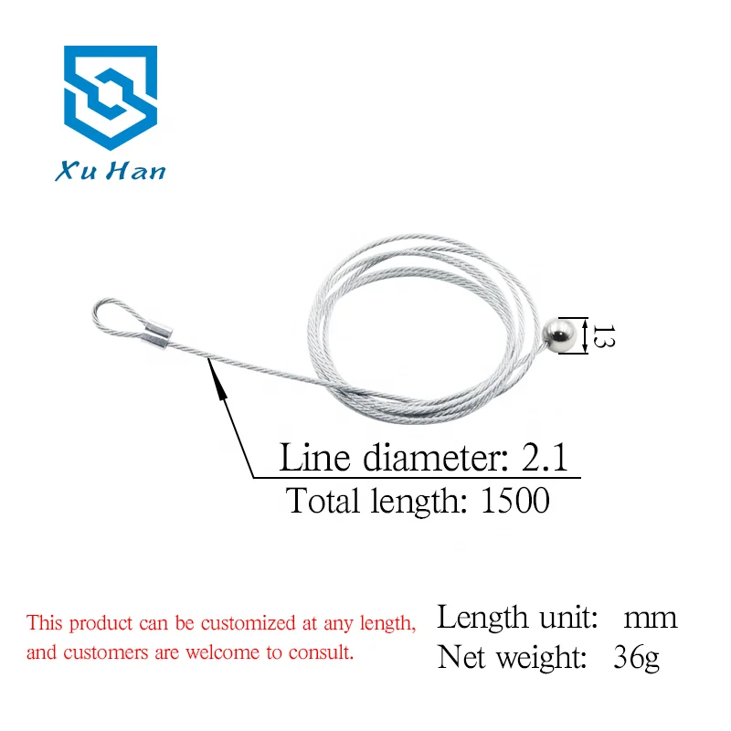 
Factory direct sale, hot sell high quality 2mm Stainless Steel Wire Picture Hanging Kit with Ball terminal 