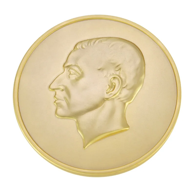 Custom embossed brass silver gold metal challenge coin 3D maker