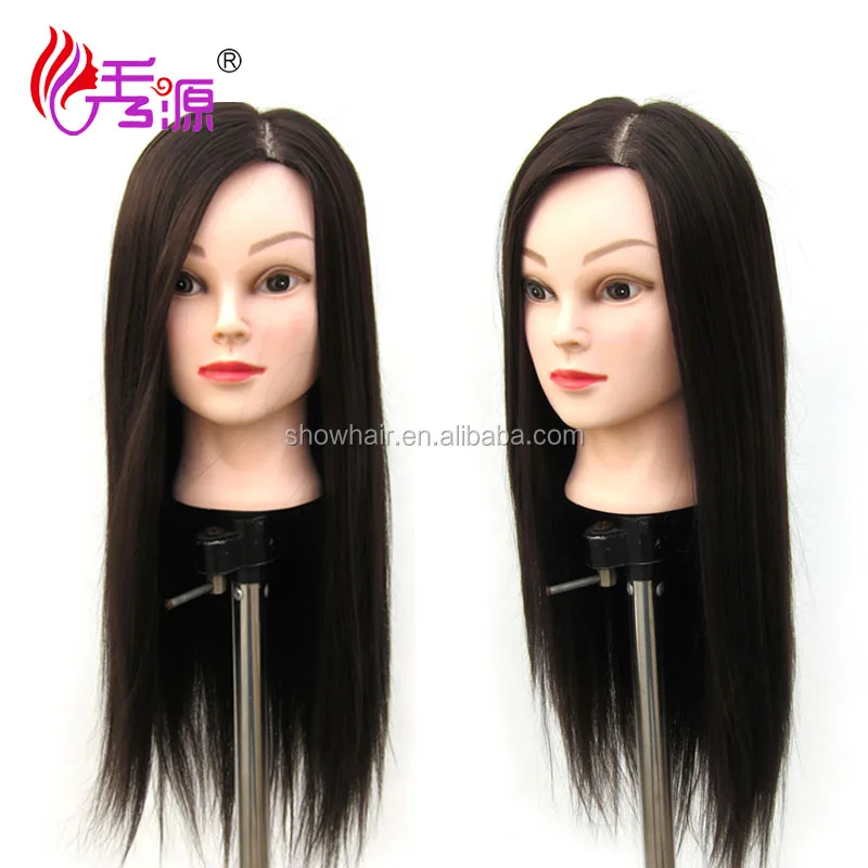 Factory Direct Sale 8~18 inch black 100% human hair mannequin training doll head for training