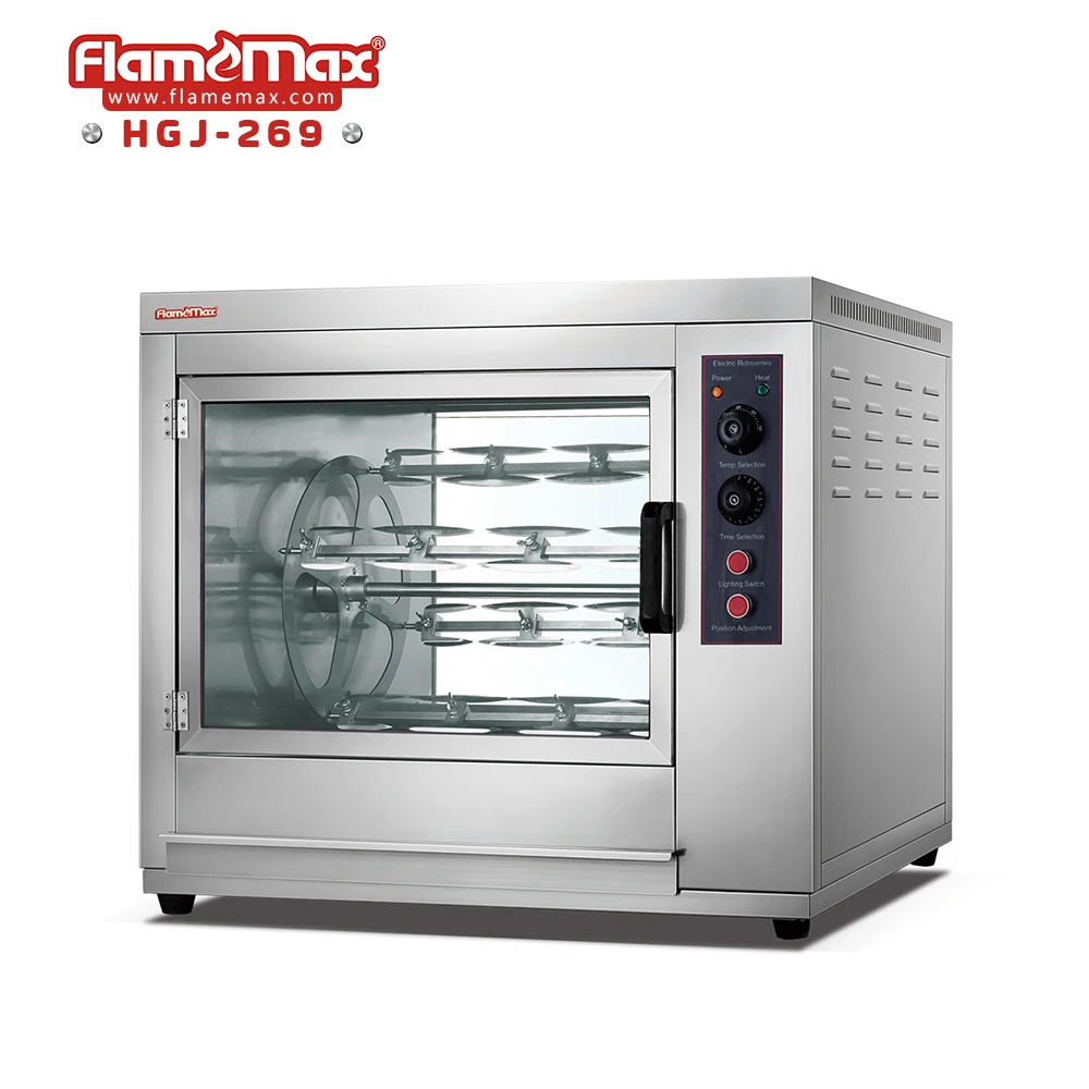 HGJ-168 Stainless steel rotisserie chicken oven/Gas Chicken Rotisserie(4-Basket)/ manufacturer in Foshan
