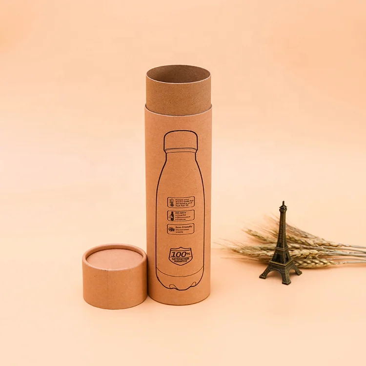 Luxury Printing Kraft Round Cardboard Tube For Bottles Packaging Cosmetic Kraft Paper Tubes