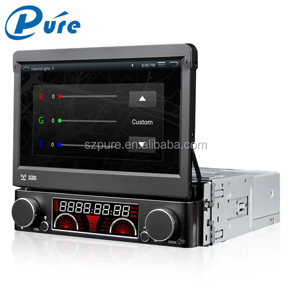 Android4.4.4 OS 7 inch 1 Din Car DVD Player With Radio/BT/GPS/built-in WiFi+Mirror-Link/USB/SD/AUXIN