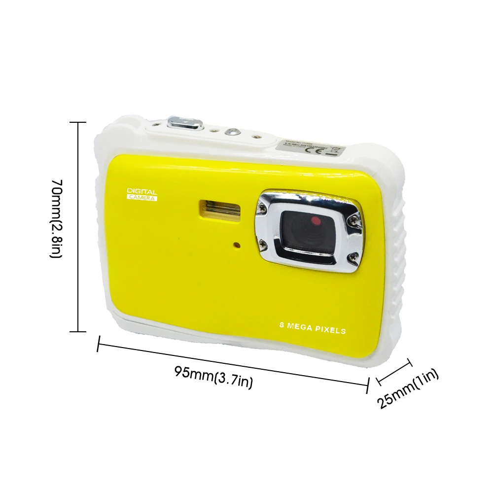 Amazon хит продаж HD1080P детская водонепроницаемая цифровая камера 3 метров подводной съемки с 2.0 дюйма 12.0MP