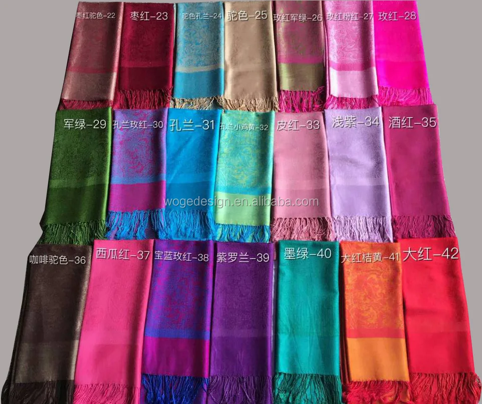 Stunning vintage soft wholesale factory directly hot popular women viscose wrap shawl jacquard floral paisley pashamin scarf