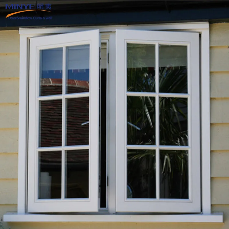 Cheap price aluminum casement windows double glazed metal windows with fly screen