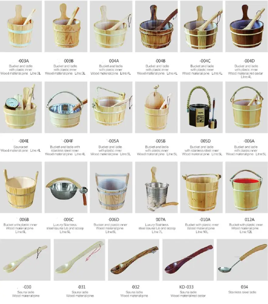 Wooden Sauna Spa Accessories for Dry 1 Person Capacity Pine 6KW Stove Infrared Heating Bucket Spoon Included