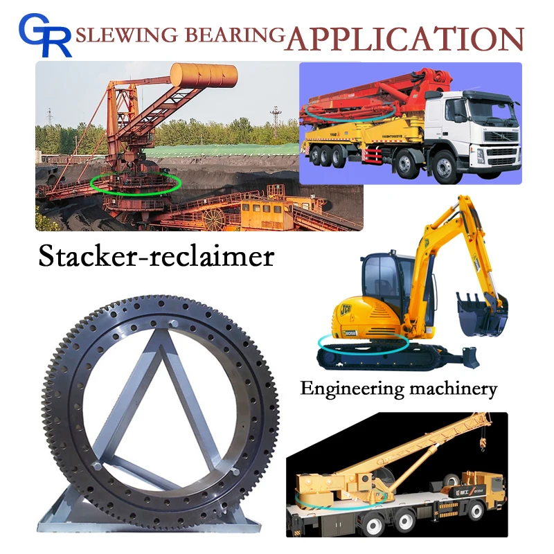 turntablefour-point contact ball slew bearingsmilitarykobelcoSK,PC150-5 cross roller slewing bearings