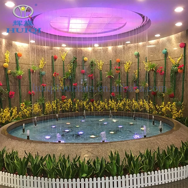 
HUIQI factory custom stage water curtain waterfall fountain fireworks decoration curtain fountain led waterfall fountain 