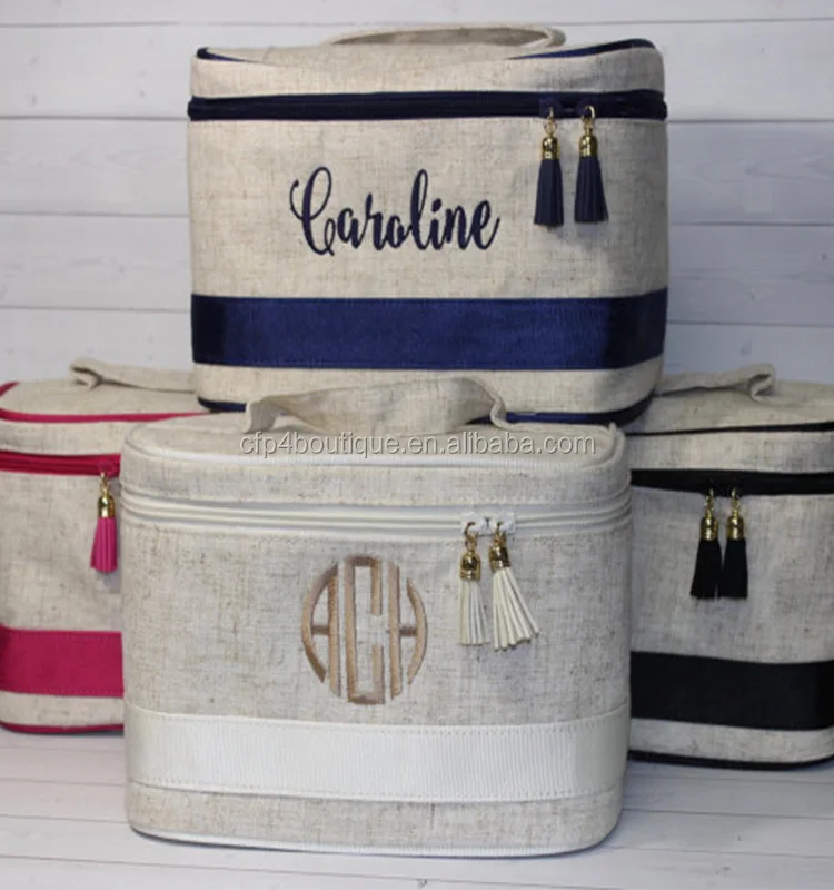 CFP B608 Stocked Personalized Toiletry Bag Monogrammed Train Case