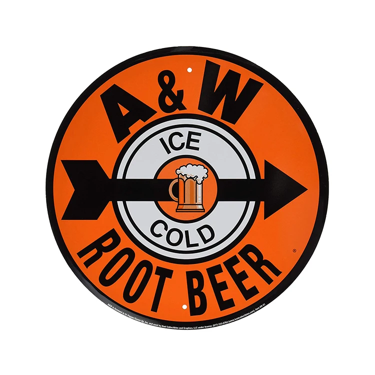 Personalized Customized Embossed Vintage Shape Round Tin metal aluminium outdoor sign plate house number