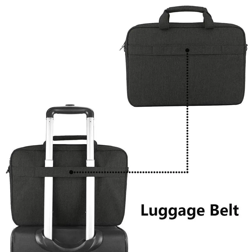 OEM 15.6 Inch Water-Resistant Laptop Sleeve Case Computer Message Briefcase Bag with Belt  for Men