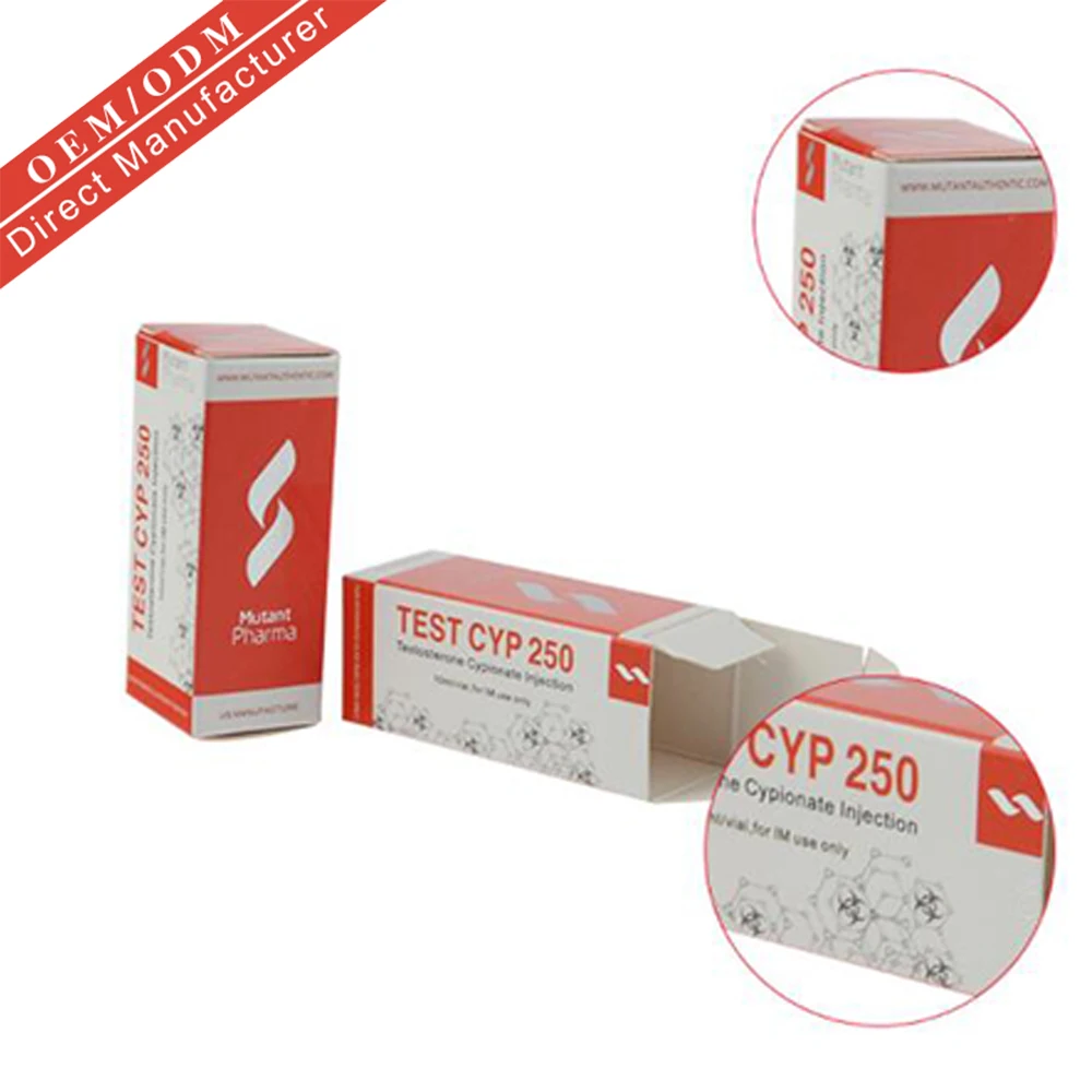 High end kraft paper  box pharmacy 10ml vial box white card paper box package for cosmetic medicine