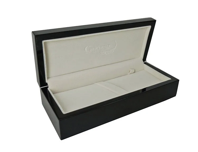 
Suppliers wholesale price luxury piano black lacquer wooden gift boxes for pen packing 