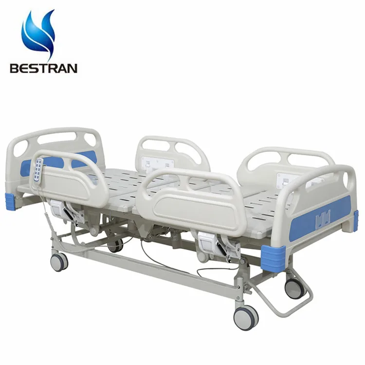 BT-AE011 China medical patient clinic nursing care 5 function electric automatic transfer sand cheap icu bed for hospital sale