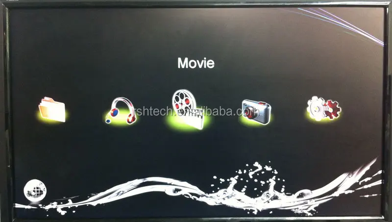 Full HD 1080P movie box TV, USB / SD card auto play ad player