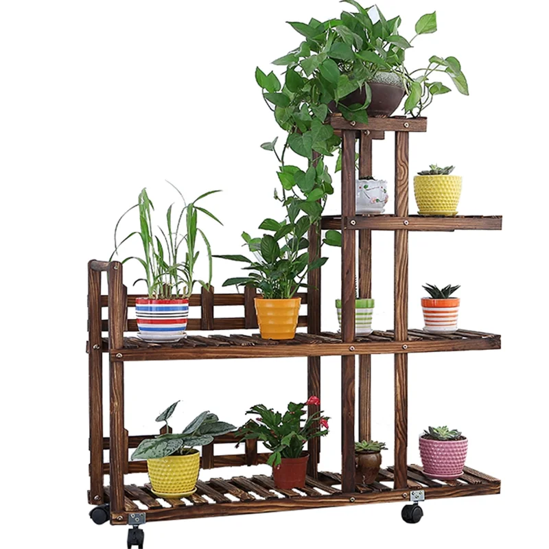 Solid Home Decoration us Corner Garden Plant Stand Multi-Tiered Flower Pots Display Rack Shelf for Patio Balcony Living Room