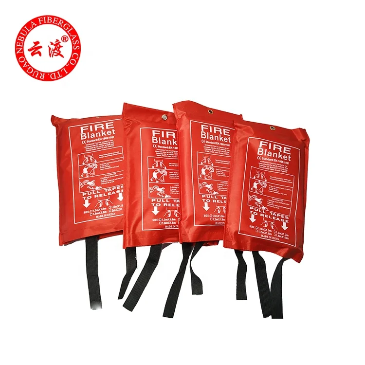 1x1m Emergency Fire Shelter Safety Glass Fiber Extinguishers 0.43mm Fire Blanket