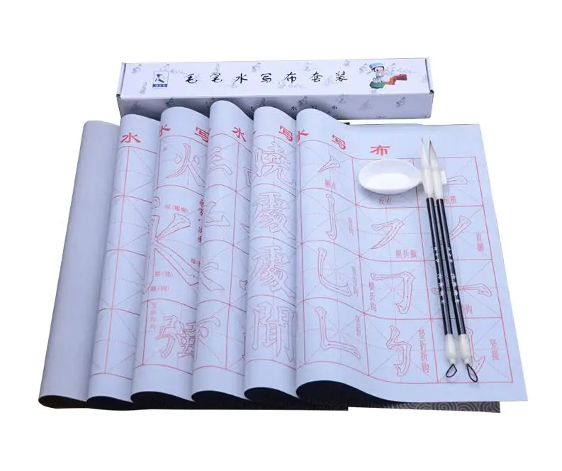 Reusable Customized Chinese Calligraphy Set Printed Water Writing Magic Fabric Cloth for Beginner