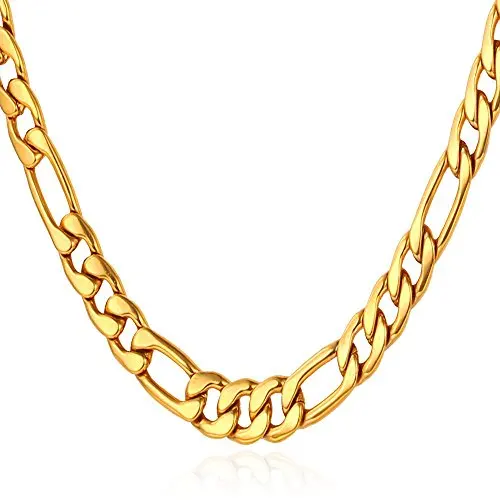 Оптовая продажа мужское ожерелье из кубинской цепи с покрытием желтого золота 18 карат 5 мм