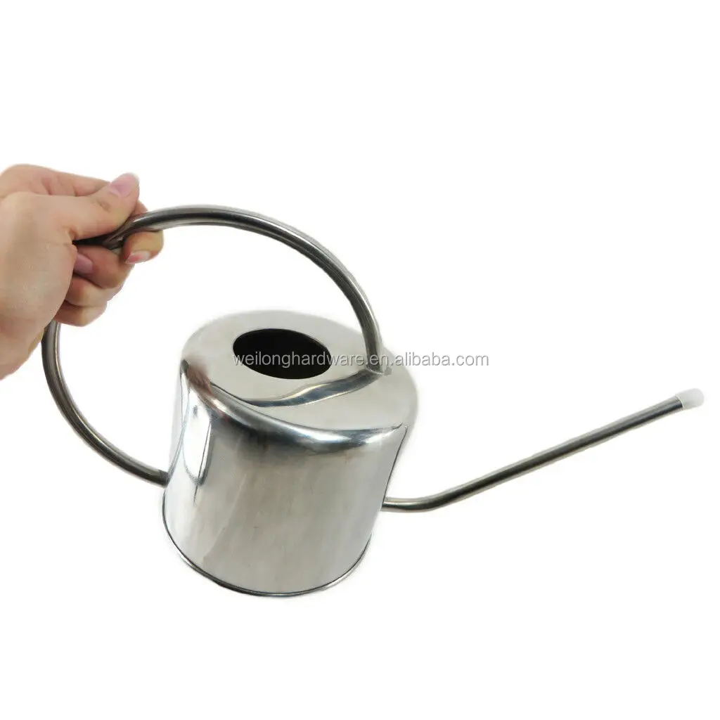 1L Stainless Steel Watering Can Garden Home Modern