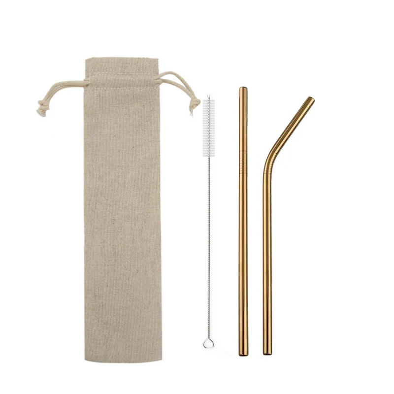 NT-SS01 нержавеющая сталь 304 питьевые Соломки с щеточка для чистки 200 мм