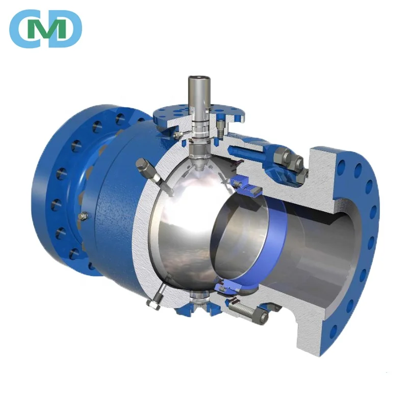 Trunnion Mounted Large size 24 Inch DBB Pneumatic Actuated Flanged Ball Valve