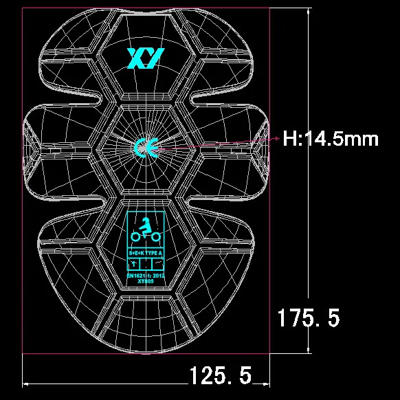 CE approved insert elbow protective pads for motorcycle jacket
