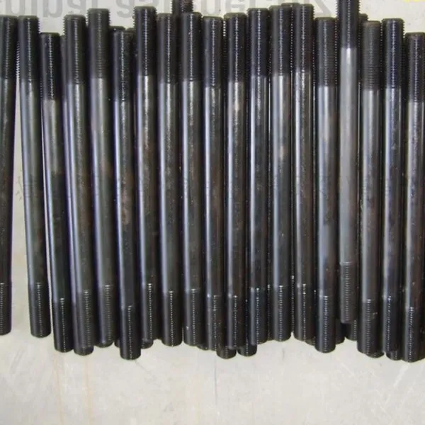 astm a194 2h black and hot dip galvanized m12 m14 m16 m18 m24 stud bolts with heavy hex nuts