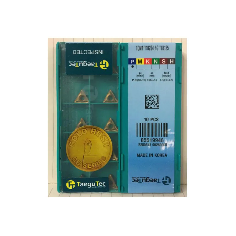 taegutec  tcmt110204fg tt8125 quality taegutec cnc cermet turning inserts tungsten cutting tool taegutec tcmt110204