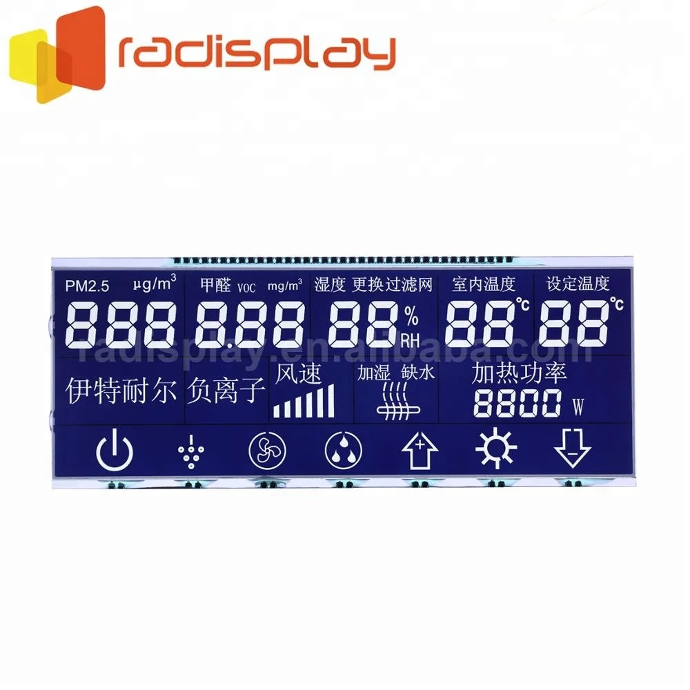 
STN Custom 12 digit 7 inch monochrome LCD display 