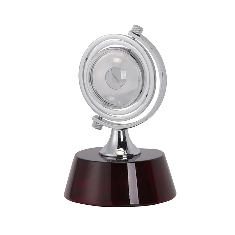 Glossy Wood Base  World Map  Clock,desktop alarm clock,table clock