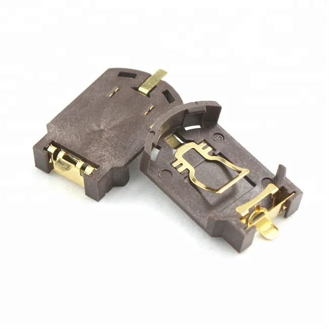 3V Gold plated SMT CR2032 button cell battery holder