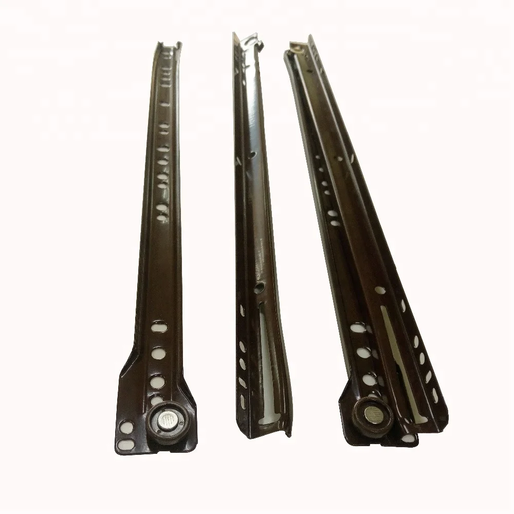 Drawer Slides Telescopic Fgv Narrow Thin  Nylon Wheel Metal Box Drawer Slide Ball Bearing Slide Rail