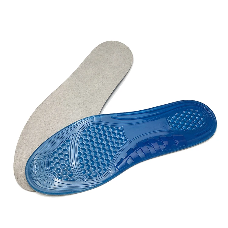 footwear unisex free cutting lines stretchy gel cushioning shock absorbing silicone insole for shoe