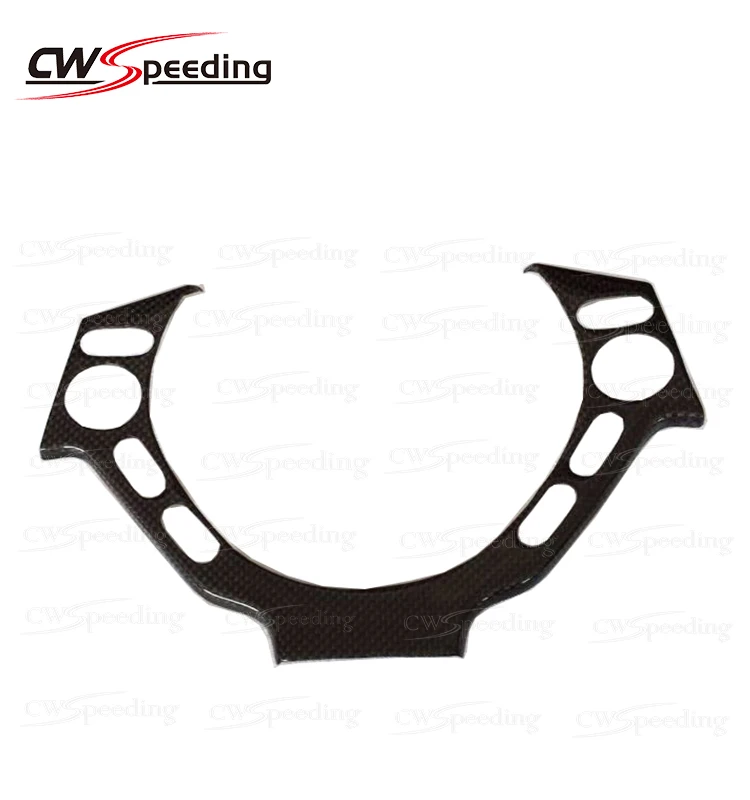 CARBON FIBER INTERIORS STEERING WHEEL SWITCH PLATE COVER FOR 2008-2016 NISSAN GTR R35