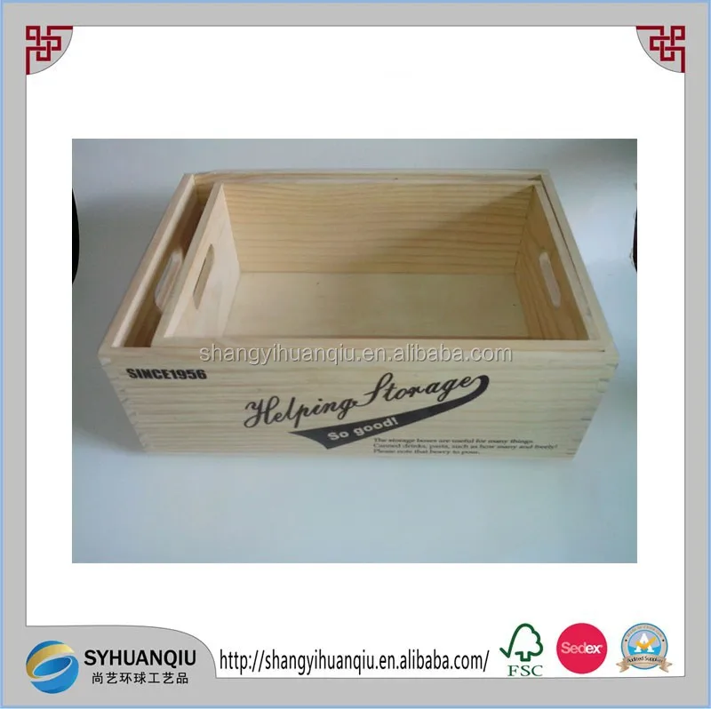 Массивная половая сосновый лес и stakble деревянные помощь лоток для хранения