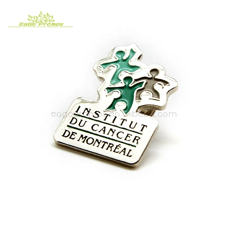 2023 shanghai eago promos free sample mini order branded logo embossed hard/soft enamel metal badge with epoxy