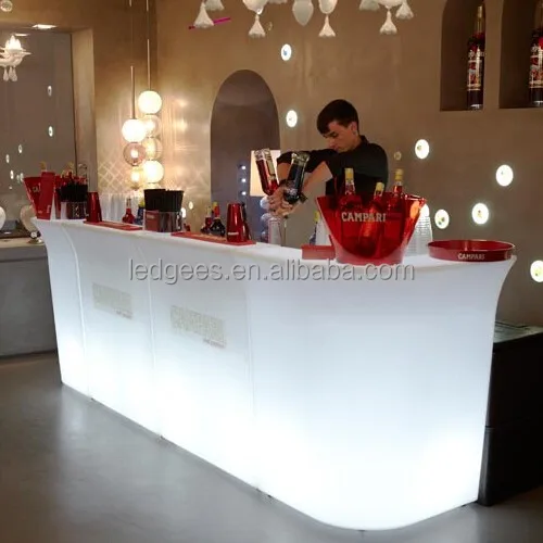2022 cheap price Coolqing Luminous Led Furniture Nightclub Modern LED Bar Counter
