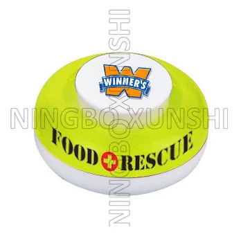 
Promotion portable solid white base transparent Plastic round magnet press button up stationery desktop office note clip holder 