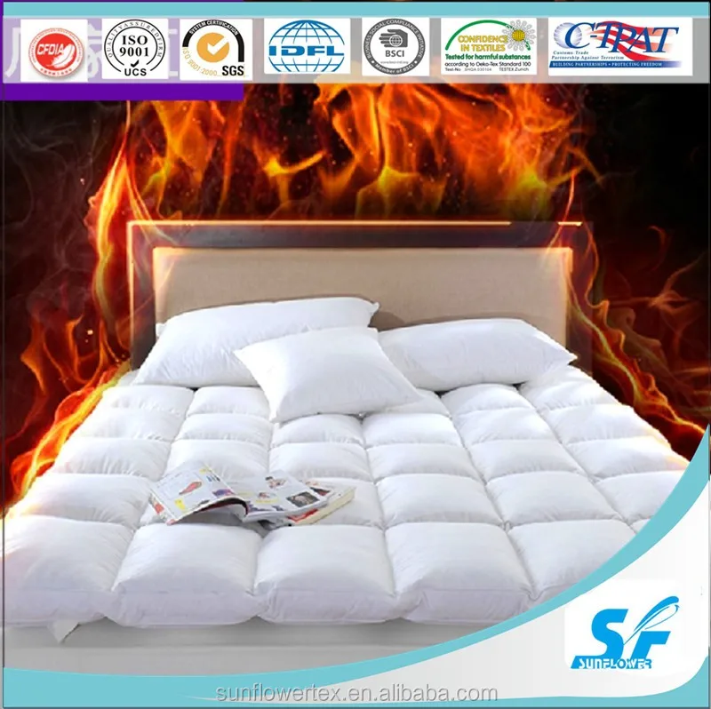 
Gusset mattress topper&mattress pad with down and feather and polyester filling 