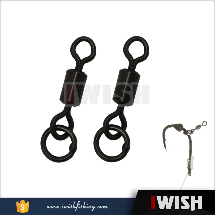 Carp Fishing Tackle Matte Black Long Body Fishing Swivel Carp Fishing Set