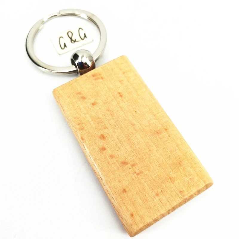 Wholesale Factory Custom Logo Circular Wooden Keychain
