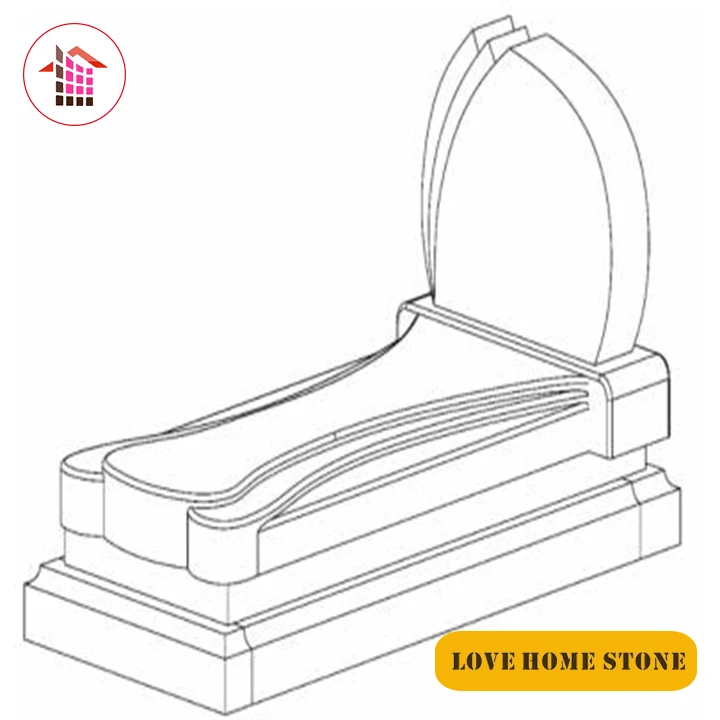 
Cross headstone/western muslim cross granite headstone 