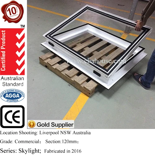
40% off!!!EBA House Australian standard aluminium windows aluminium skylight AS2047 fixed window roof windows 