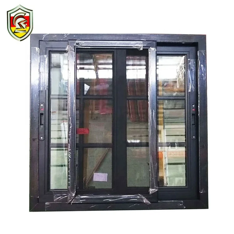 5mm double tempered glazed modern house style sliding window fenetre aluminium
